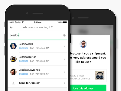 Shyp Address-Free Shipping ios product rebrand search shipping ui username