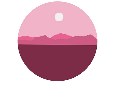 Minimalist Pinkscape graphic design landscape minimalist pink