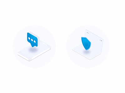 Isometric Illustrations for a Landing Page