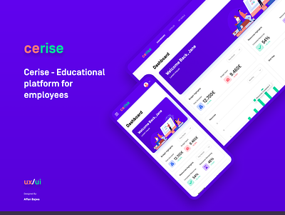 Edtech - Educational Platform for Employees blue cherry courses edtech goals learning lectures purple red ui user experince design user inteface design ux