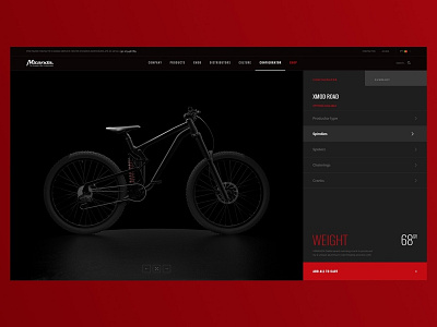 Parts Configurator interface . Miranda Bike Parts