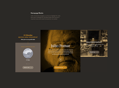 MOEDAS COMEMORATIVAS . Homepage blocks art direction lavva uiux webdesign