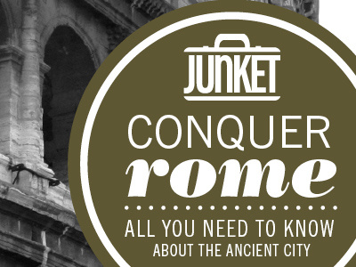 Junket book design rome travel typography