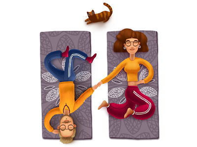 Yoga letter for Stopkoronavirus.rf cartoon cg character children illustration kids love smile woman yoga