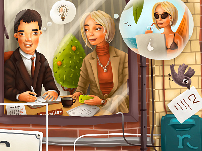 Ancor FB Cover Part 1 cover facebook illustration office people