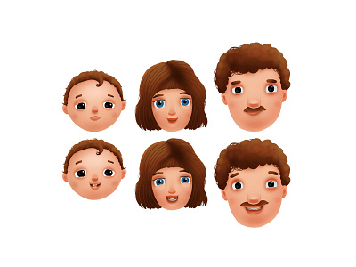 Faces animation cartoon cg character children kids