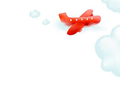 Red Jet Plane air cloud flight jet plane sky toy