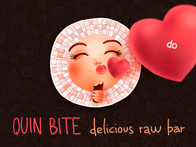 Quin Bite bar bite chocolate delicious emoji kiss love quin raw smile snack