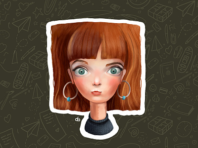 Portrait Giveaway Winner 2 avatar cg character girl illustration portrait sticker woman