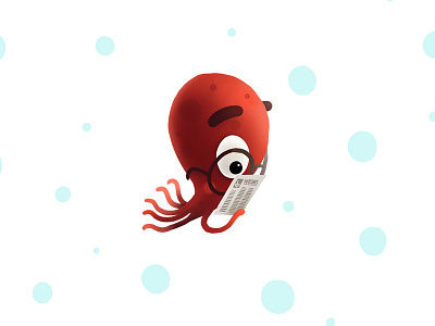What's New? cg cgaracter illustration news ocean octopus sticker telegram