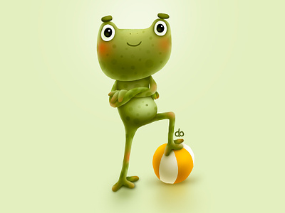 My Frog cartoon cg character children frog illustration kids