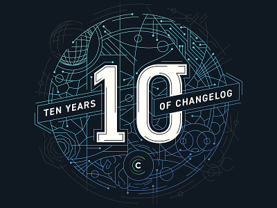 Changelog Podcast "Ten Years" Illustration
