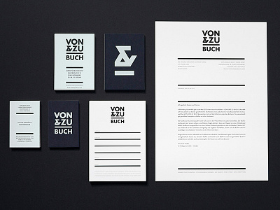 VON & ZU BUCH Stationery book branding design graphic identity logo shop stationery store