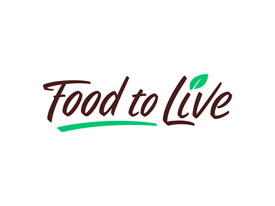 Food to Live design lettering art letters logo vector