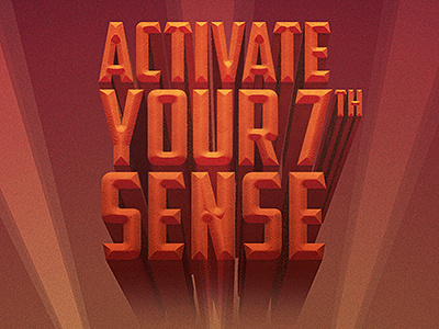 Activate Your 7th Sense brown future futuristic poster propaganda red retro retro futuristic