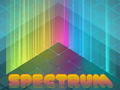 Spectrum Defender grid rainbow retro retro futuristic spectrum defender