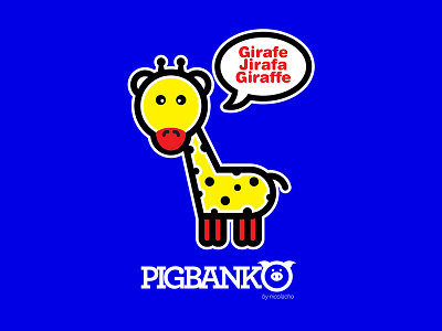 Pigbanko Girafe design vector