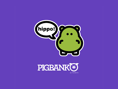 Pigbanko Hippo design vector