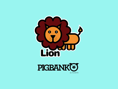 Pigbanko Lion design vector