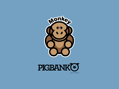 Pigbanko Monkey design vector