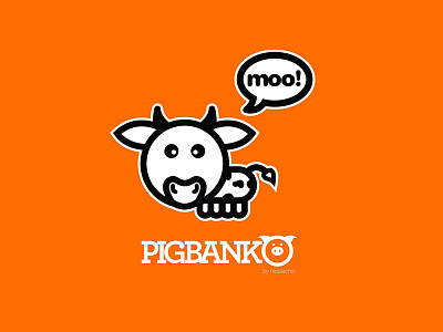 Pigbanko Mooo design vector