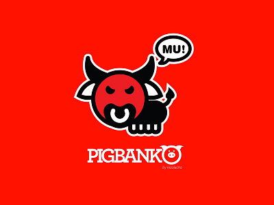 Pigbanko Bull design vector