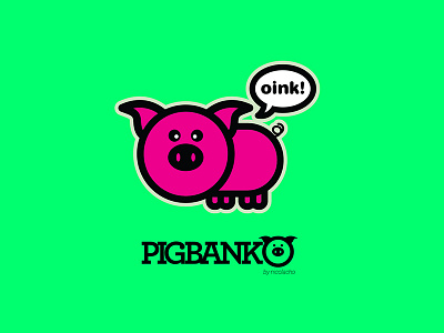 Pigbanko Oink design vector