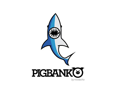 Pigbanko Sharky design vector