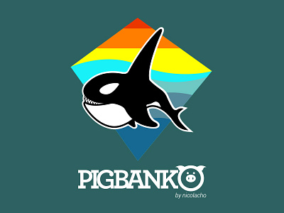 Pigbanko Whale design vector