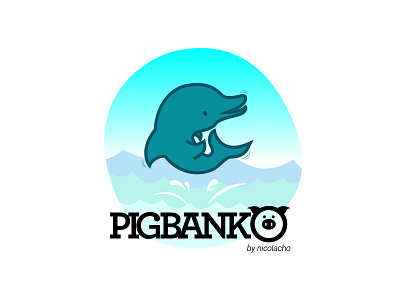 Pigbanko Dolphin design vector