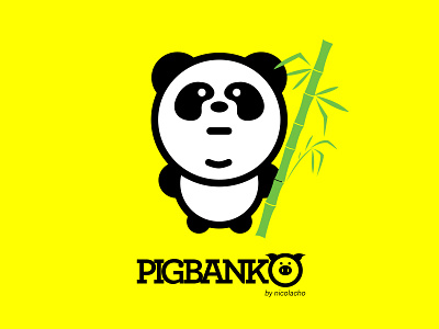Pigbanko Panda design vector