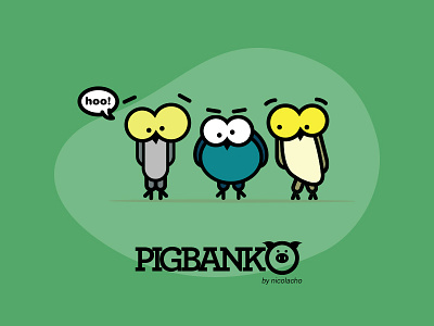 Pigbanko Owl design vector