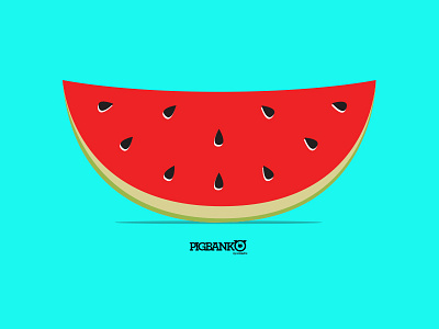 Pigbanko Watermelon design vector