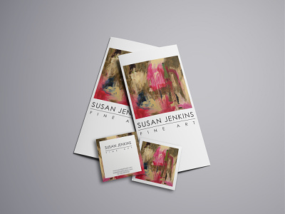Susan Jenkins Fine Art - Marketing Package adobe illustrator artist branding brand branding branding design clean design design graphic design marketing painter print design