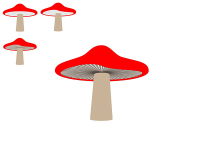Practicing Iteration and Drawing Mushrooms! digital art drawing illustration illustrator mushrooms