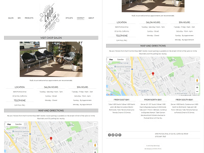 Chop Salon & Spa - Website Re-Design Details