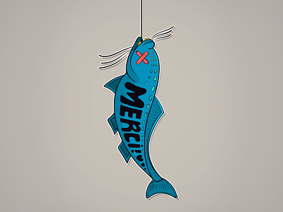 Shall we go and get something to eat ? dead fish hook illustration illustrator vector