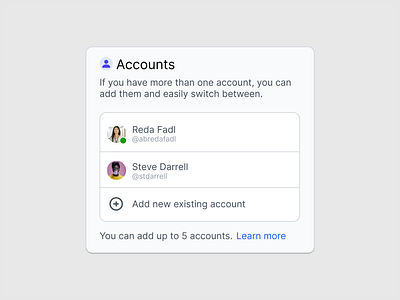 Account switcher switch tailwind ui