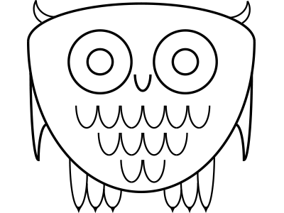 Hoot icon illustration owl vector