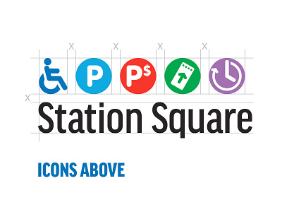 Pittsburgh Station Informational Icons icon information design lock up pittsburgh transit map