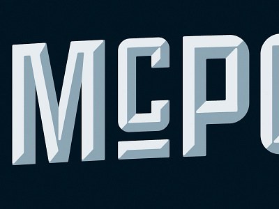 "McP" beer bevel logo typography work in progress
