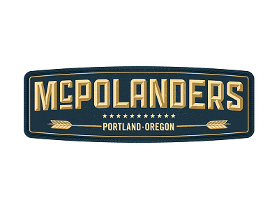 McPolanders beer bevel label logo typography