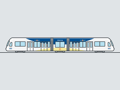 TriMet MAX "Type 5" Light Rail Vehicle icon light rail livery oregon portland transit transportation trimet