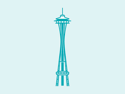 Space Needle! architecture building icon map seattle space needle washington