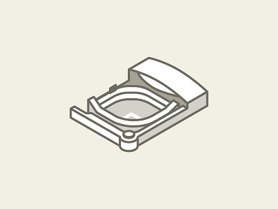 Tiny Safeco baseball icon isometric major league mariners safeco field seattle washington