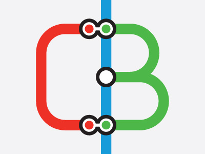 CB adobe illustrator identity logo monogram transit map