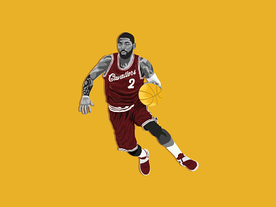Kyrie Irving Illustration basketball cavaliers cavs cleveland nba ohio vector