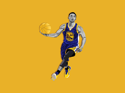 Stephen Curry Illustration basketball curry finals golden state illustration nba vector warriors