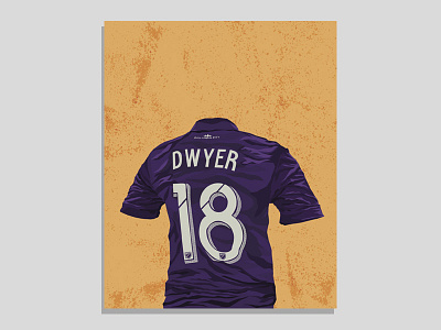 Dwyer Poster futbol illustrator lions mls orlando oscs soccer