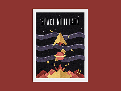 Space Mountain illustration poster space mountain